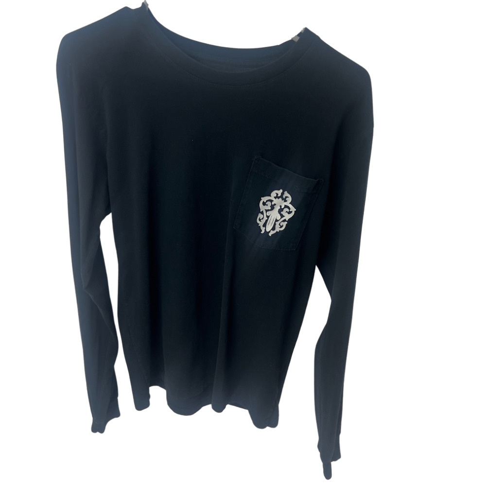 Chrome Hearts Long Sleeve Pocket Tee Black size M